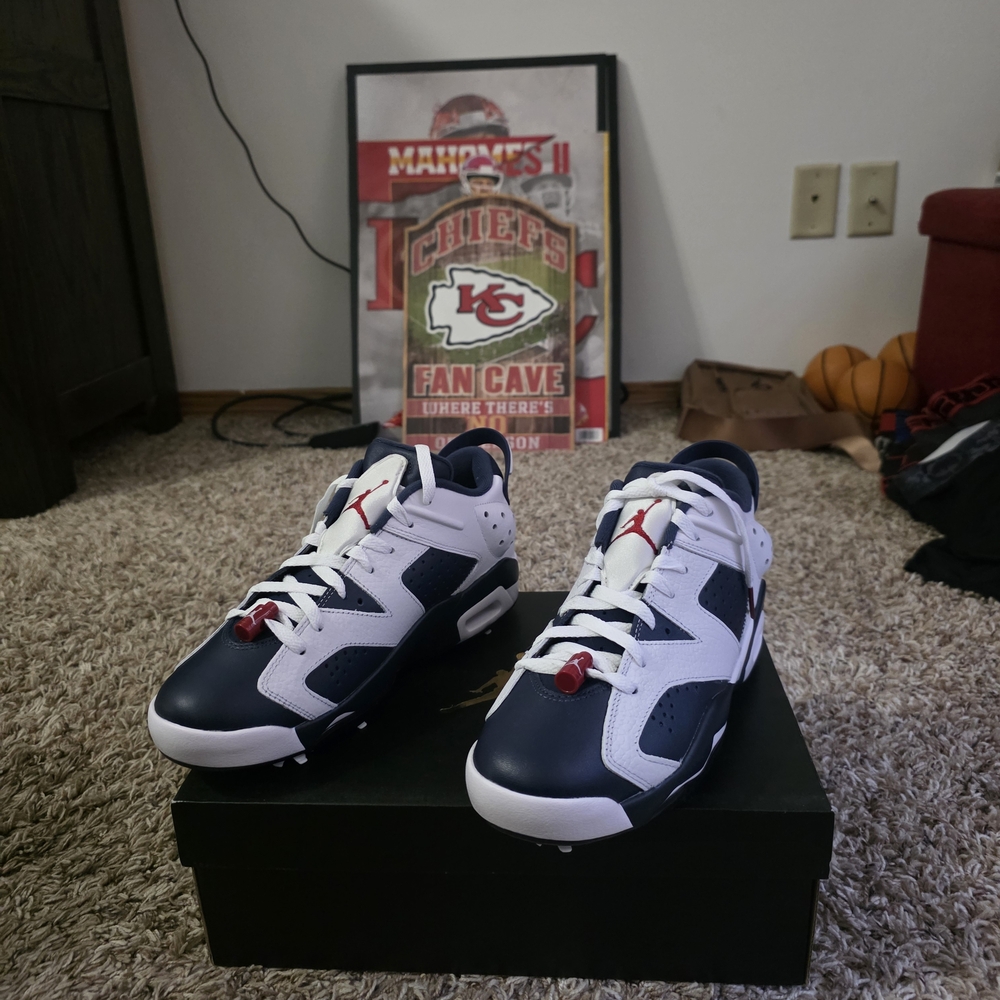 Jordan Golf Shoes - Navy and White
